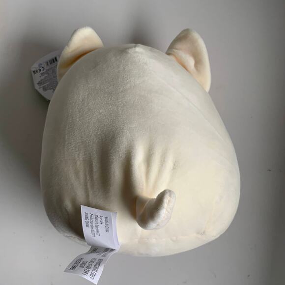 Squishmallows Charlie Bull Terrier Dog 8" Plush Black Eye White Pup Soft Puppy - Picture 5 of 16